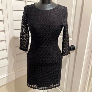 Black Floral Lace Dress